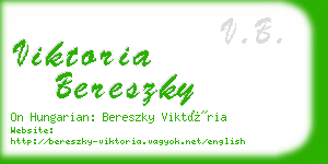 viktoria bereszky business card